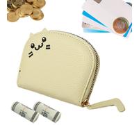 Générique Card Holder, Cat Wallet, PU Leather Mini Purse 3.94x0.98x3.54 inches, Secure Zippered Pocket, Cute Organizer Case, Stylish Storage Accessory for Coins, Compact ID Cash Keeper