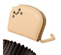 Générique Card Holder, Cat Wallet, PU Leather Mini Purse 3.94x0.98x3.54 inches, Secure Zippered Pocket, Cute Organizer Case, Stylish Storage Accessory for, Compact ID Cash Keeper