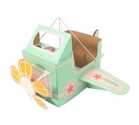 Générique Cardboard Airplane Costume, Toy Airplane Wearable, Assembly Pretend Play, Lightweight Authentic Material, Easy Coloring Activity for Parent, Child, School, Kindergarten, Home Fun
