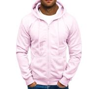 Générique Cardigan avec Fermeture Éclair - Cardigan en Fitness pour Homme Couleur Unie Veste De Survêtement pour Homme Baggy Confort Veste A Capuche Léger Sweat-Shirt Décontracté