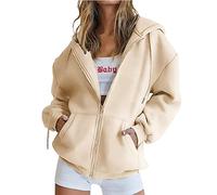 Générique Cardigan Femme à Capuche Sweat Décontracté Meilleures Fashion Veste Sweatshirt à Glissière à Manches Longues Blouson Pull Sweat-Shirt Manteau