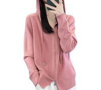 Générique Cardigan Femme Hiver,Cardigans en Cachemire pour Femmes, Sweats À Capuche, Pulls en Laine Tricotés, Pulls en Tricot Rose, Coupe Slim, Manteau