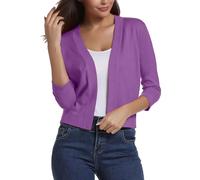 Générique Cardigan Femme Long Gilet Grosse Maille Femme Manches Longues Fin Blouses Ete Cardigan Automne Grosse Maille Haut Dentelle Hiver Sexy Top Vêtements 2#Violet XXL