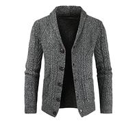 Générique Cardigan Homme Bouton Pull Cardigan Homme Veste Homme En Maille Pull Homme Chic Veste Pull Homme Casual Exterieur Veste Chauffante Homme Avec Poche Veste Homme Automne Manteau Homme Hiver