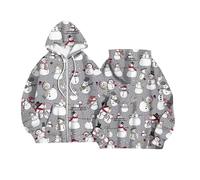 Générique Cardigan Noel Femme Manche Longue, Pull Jacquard Femme avec Capuche Impression Fermeture à glissière, Cardigans Classique Exquisite Pulls Tricot Doux Ample Gris XL