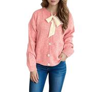 Générique Cardigan tricoté avec nœud Papillon pour Femme, Petit Manteau, Pull pour Femme (L)