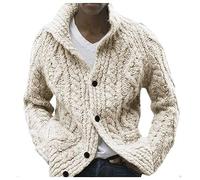 Générique Cardigans Homme Automne Hiver Coupe Ajustée À Manches Longues Doux Et Confortable Sweater Chandail d'hiver Tricoté avec Poches Cardigan en Laine À Tricoter