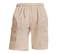 Générique Cargo Bermuda Homme Décontracté Résistant Confortable Boardshorts Décontracté Taille Élastique Confort pour Les Sorties Entre Amis