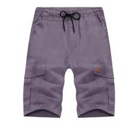 Générique Cargo Homme Décontracté Style Japonais pour Running Entraînement Et Jogging avec Poches Multiples Coupe Slim Droite Confortable Été Pantacourt Homme(Grey, M)