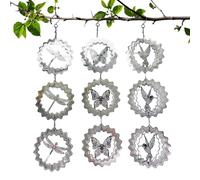 Générique Carillons éoliens en métal | 3 Pièces Carillons À Vent Antirouille Réfléchissants,Set de disques effarouche-Oiseaux | pour Patio, Porche, Jardin, Balcon, Terrasse, Maison, Porte, Fenêtre,