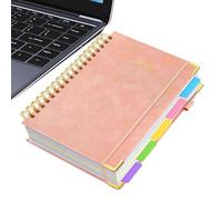 Générique Carnet à Spirales,Journal Format A5 avec Séparateur Amovible - Bloc-Notes 300 Pages pour Étudiants Enseignants Réunion Collège Prise de Notes