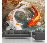 Générique Carpe Chinois Film Autocollant Stickers Muraux Poisson étang Papier Peint, Carpe Mural pour Salon Chambre Décoratif Murale Pour Meuble Stickers Muraux 366 x 254 cm