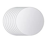 Générique Carreau de Miroir 8 pcs Rond Verre,Maison & Jardin,Décorations,Miroirs,Argent,1.39 KG,244463