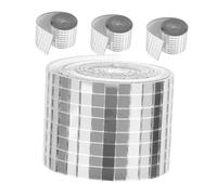 Générique Carreaux Adhésifs Miroir en Acrylique Argenté 4 Pcs 4X100 CM Petits Carreaux 5X5 MM pour Loisirs Créatifs Décoration DIY Maison Mosaïque Autocollante Solide