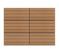 Générique Carreaux de terrasse 6 pcs WPC 60x30 cm 1,08 m² Marron,Quincaillerie, Matériaux de Construction, Tapis & revêtements de Sol, Brun (Poids 11.2KG)
