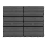 Générique Carreaux de terrasse 6 pcs WPC 60x30 cm 1,08 m² Noir,Matériaux de Construction,Tapis & revêtements de sol-149029