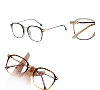 Générique Carrées Mode Lunettes De Lecture Femme,Lunettes pour Lire Lunettes De Vue D'ordinateur Anti Lumiere Bleue, Charnières Ressort Yeux Fatigués(Brun,1.5)