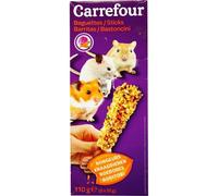 Générique Carrefour - Friandise Baguettes pour Rongeurs Légumes | Savoureux et croquant | Idéal pour Le Plaisir de Vos Petits Animaux | Les 2 Baguettes de 55g | Lot DE 4