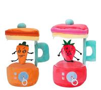 Générique Carrot Blender Plush, Cute Carrots Juicer Plush with Hidden Zipper Storage & Keychain Clip, Creative Desk and Gift, for Kids Girl Playhouse Parentend Accessories Play Toys(2pcs E)