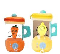 Générique Carrot Blender Plush, Cute Carrots Juicer Plush with Hidden Zipper Storage & Keychain Clip, Creative Desk and Gift, for Kids Girl Playhouse Parentend Accessories Play Toys(2pcs C)
