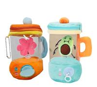 Générique Carrot Blender Plush, Cute Carrots Juicer Plush with Hidden Zipper Storage & Keychain Clip, Creative Desk and Gift, for Kids Girl Playhouse Parentend Accessories Play Toys(2pcs A)