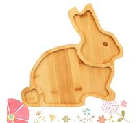 Générique Carrot Bunny Serving Tray, Wooden Charcuterie Board, Funny Easter Platter with Smooth, Dessert Snack Food Tray, Cookie Cake Fruit Board with Cute Design, Spring Party Holiday Table Decor