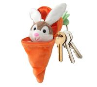 Générique Carrot Keychain Plush, Easter Rabbit Charm, Soft Cute Plush Pendant with Clip Attachment, Keychain with Compact Design, Sturdy Fun Accessory System, Easy Carry Solution for Kids Adults