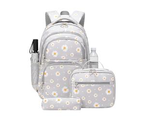 Générique Cartable d'Écolier,Ensemble Mignon De Sac À Dos Pour Le Collège,Ensemble Sac Scolaire Et Boîte À Repas | Pour Élèves Étudiants Garçons Filles Jeunes Voyages Vacances Sorties Au