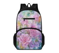 Générique Cartable Garçon Primaire Fleur Rose Sac à Dos Adolescent, Cartable École De Grande Capacité Pour Collège Et Lycée, Sac à Dos Décontracté Pour Voyages