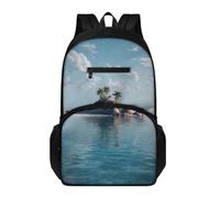 Générique Cartable Garçon Primaire Île Bleue Sac à Dos Pour Enfants, Sac D'École Primaire Multi-Compartiments 15.6“ Pc, Ergonomique, Pour 6 a 18 Ans