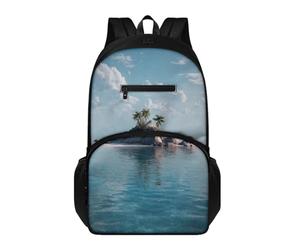 Générique Cartable Garçon Primaire Île Bleue Sac à Dos Pour Enfants, Sac D'École Primaire Multi-Compartiments 15.6“ Pc, Ergonomique, Pour 6 a 18 Ans