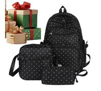 Générique Cartable Mignon Pour L'École Cartable Compartimenté avec Pois | Cartables Scolaires Cartoon pour Élèves Maternelle Préscolaire Élémentaire Primaire Collège Lycée Rentrée