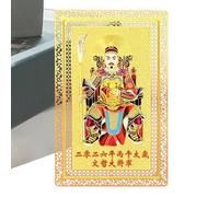 Générique Carte 2026 Année du Cheval - Carte Métal Doré Général Wenzhe | Style Chinois pour Chance & Prospérité | Idéal Maison, Bureau, Voiture, Voyage, Nouvel An, Sac, Cadeau