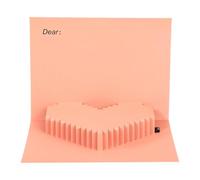 Générique Carte 3D enregistrable en forme de cœur rose avec message vocal unique pour la Saint-Valentin, expression romantique, carte LED avec son