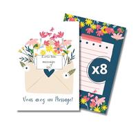 Générique Carte à Gratter pour Annonce Grossesse, Mariage, PACS, message personalisé lot de 8 cartes Surprises, 10x15 cm