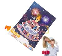 Générique Carte Anniversaire Lumineuse LED - Carte Musicale, CarteSouhaitAnniversaire Avec Bougie Électronique, CarteJoyeux Anniversaire Design Cadeau Spécial | La CarteParfaite Pour Un Anniversai