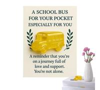 Générique Carte Bus Câlin de Poche - Cartes de Vœux Inspirantes Bus Scolaire 2D - Décoration Cadeau avec Message Personnalisé pour Anniversaire Enfant Adulte Collectionneur