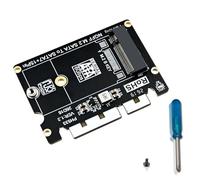 Générique Carte de Conversion SATA3.0 B 2242 à 2, 5 Pouces avec 7 | Carte métallique avec protections TVS, larges plages de température pour les opérations dans des environnements