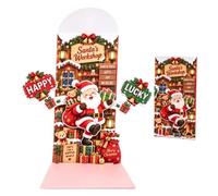 Générique Carte de Noël 3D Scène festive multicouche à ouvrir, souvenir | Carte de Noël pour argent liquide et enveloppe à billets Pour fille et fils petite amie réunion à la maison étagère Modèle A