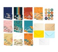 Générique Carte De Remerciement | 10 Cartes De Remerciement Professionnel,Papeterie Encouragante Et Inspirante Avec Enveloppes Et Notes | Pour Bureau Équipe Enseignants Élèves Collègues