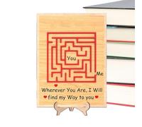 Générique Carte de Saint Valentin - Lettre Romantique Artisanale,Labyrinthe Lettre Cartes Saint-Valentin,Proposition de Mariage Bureau Maison Bureau pour Lui Elle Épouse et Petite