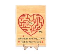 Générique Carte De Saint-Valentin - Lettre Romantique Artisanale,Labyrinthe Lettre Cartes Saint-Valentin | Proposition de Mariage Bureau Maison Bureau pour Lui Elle Épouse et Petite