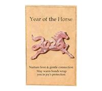 Générique Carte du Câlin de l'Année du Cheval | Souvenir D'Encouragement En Acrylique 2D | Carte Positive Année Du Cheval 2026 | Pour Adultes Étudiants Collègues Diplômés Maison Voyage Travail