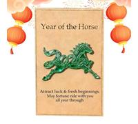 Générique Carte du Câlin de l'Année du Cheval | Souvenir Inspirant en Acrylique 2D - Carte d'Inspiration pour le Nouvel An | pour Adolescents Adultes Étudiants à la Maison en Voyage au Bureau en