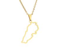Générique Carte du Liban Pendentif Collier Charme Collier Bijoux Cadeau pour femmes Hommes