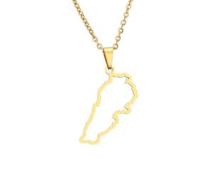 Générique Carte du Liban Pendentif Collier Charme Collier Bijoux Cadeau pour femmes Hommes