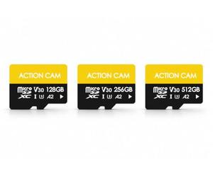Générique Carte Micro SDXC A2 U3 V30 128Go 256Go 512Go - Compatible avec Insta360 GoPro DJI - Caméra Action Drone Console Smartphone (256, GB)