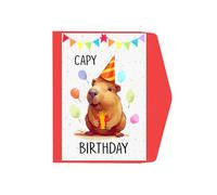 Générique Carte mignonne de anniversaire | 1 * carte de vœux avec de beaux dessins | 12,5x17,6 cm Idéal pour anniversaires, fêtes, la fête des mères et célébrations spéciales