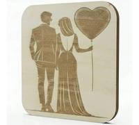 Générique Carte Postale en Bois Gravée - Message d’Amour ou de Félicitations (je t'aime 1)