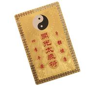 Générique Carte Tai Sui, carte Tai Sui | Carte de fortune décorative en or,Décoration de portefeuille de protection et de chance, décor traditionnel pour un succès de bon augure